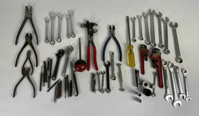 Lot of over 50 Heavy Duty Drop Forged Tools - Wrenches, cutters etc.