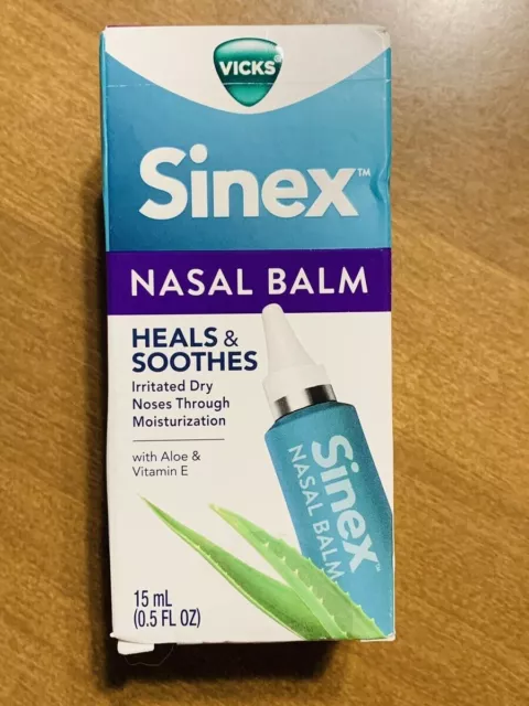 Vicks Sinex Nasal Balm Heals & Soothes Irritated Dry Nose Moisturizer Aloe