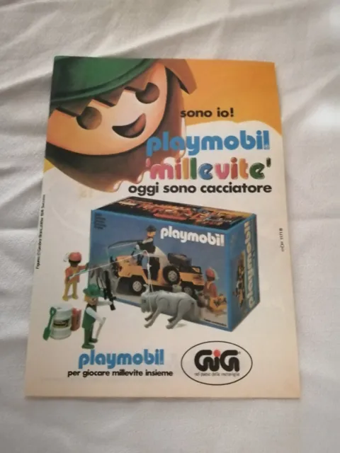 PUBBLICITA' ORIGINALE - ADVERTISING - WERBUNG "PLAYMOBIL" GIG anni 70/80