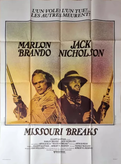 Affiche cinéma originale Missouri Breaks/Arthur Penn - 1976 120 x 160 cm