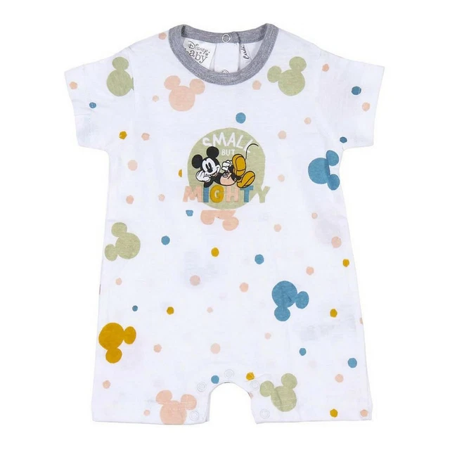 Kurzarm Strampelanzug Mickey Mouse Weiß