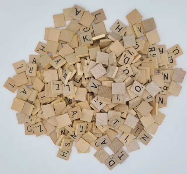 Scrabble Tiles individual letters replacement or crafts wood wooden used  pieces