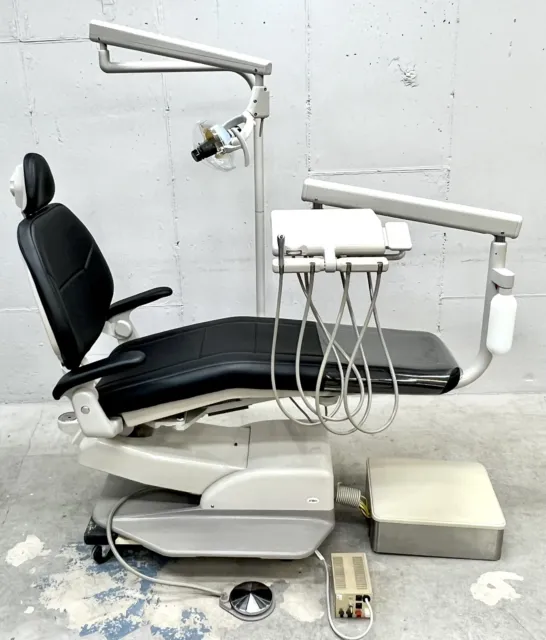 Adec 1221 Dental Chair with Delivery Unit, Exam Light & New Upholstery - NICE!