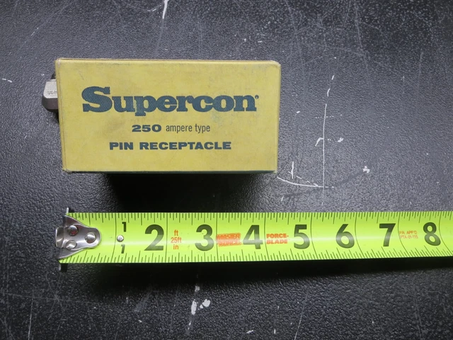 Superior Electric, RP250GB, Pin Receptacle, Black, 250 A, 600 V, New, Old Stock