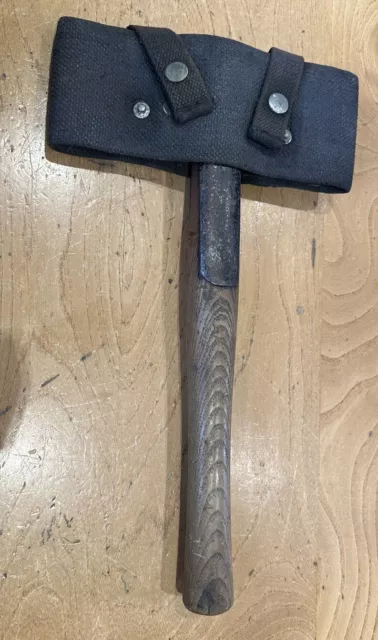 WW2 Era LONDON FIRE SERVICE AXE Numbered In Original Web Case Civil Defence