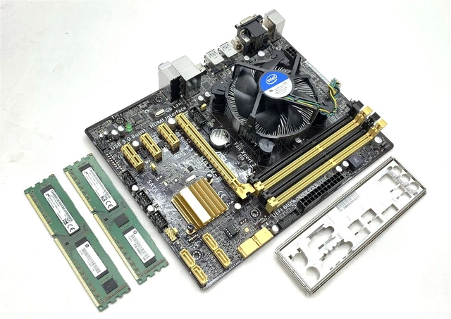 ASUS H87M-E MOTHERBOARD w/i7-4790@3.60GHz, 4GB RAM, IO