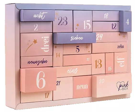 Pink Box Premium+ Hochwertiger Adventskalender 2023 LEER