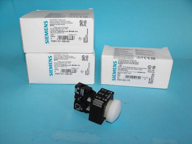 Siemens 3SB3001-6BA60+3SB3400-1PE.Indicator Light.(LOT10PCS).NEW