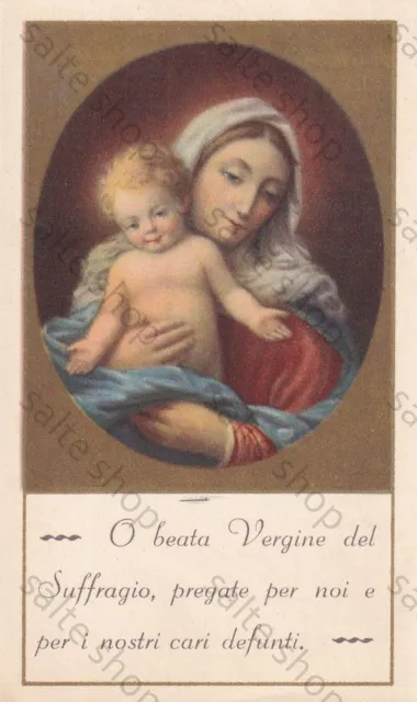 21-Santino Holy Card Antica Preghiera A Beata Vergine Del Suffragio Bologna