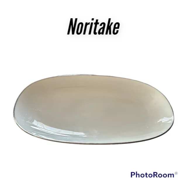 Noritake Bone China 13” Serving Platter Rainer Pattern 6909 Wedding White