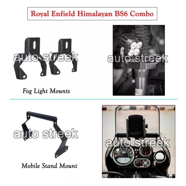 Compatible Para Real Enfield Himalaya BS6 Niebla Luz Montajes & Móvil Soporte de