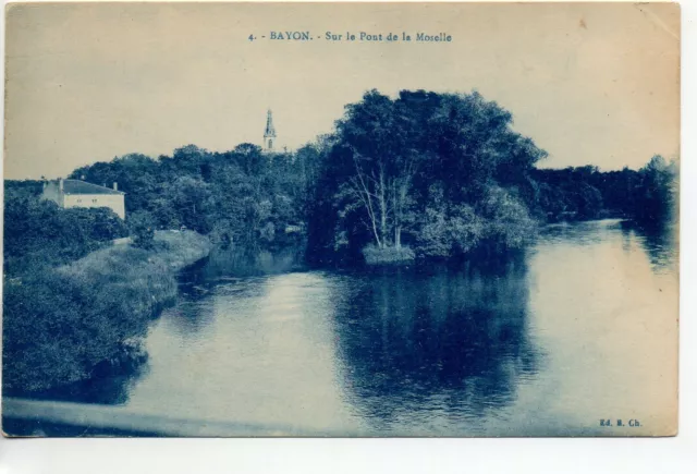 BAYON - Meurthe and Moselle - CPA 54 - view from the Moselle bridge