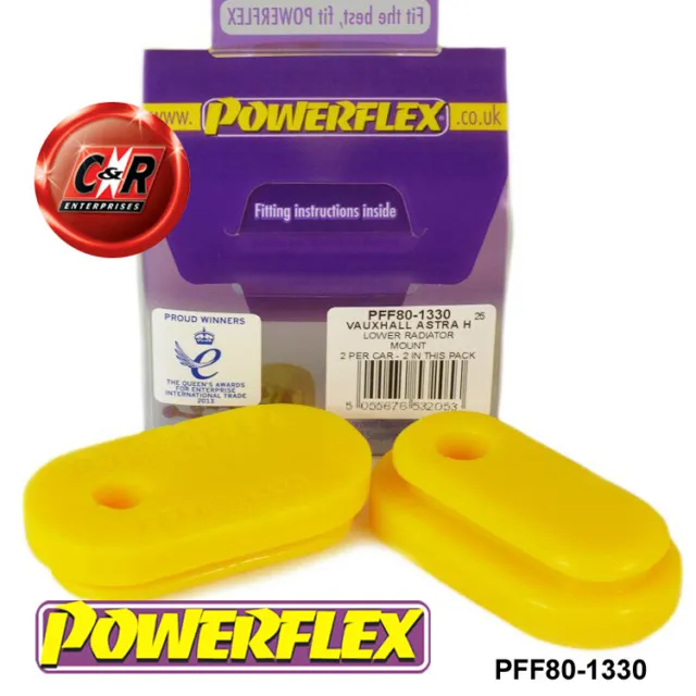 Powerflex Inferiore Radiatore Supporti per Vauxhall/Meriva 2002-2011 PFF80-1330