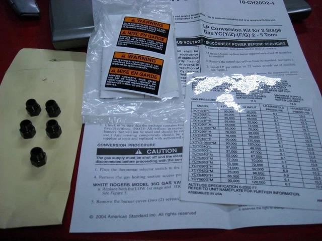 Trane Baylpkt024C Propane Conversion Kit 165919