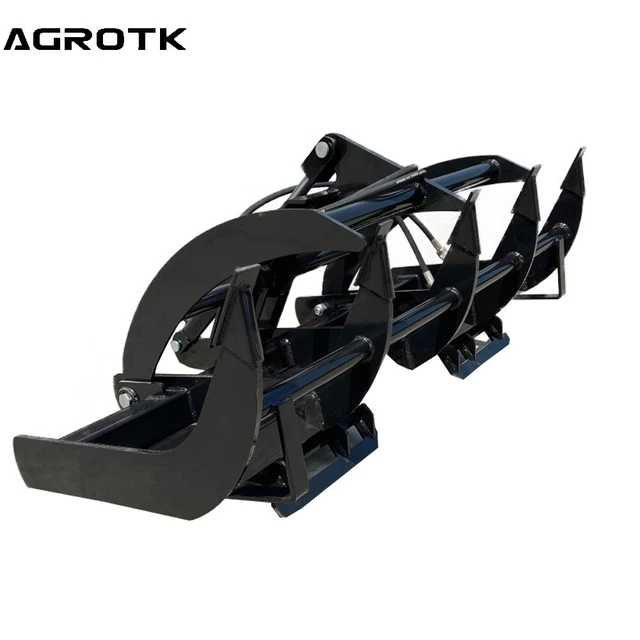 Agrotk Skid Steer Grapple Bucket Attachment Loader