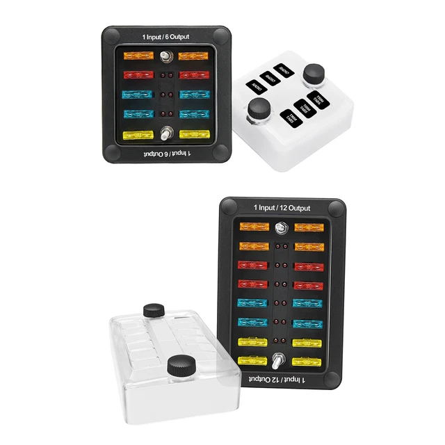 6/12 Way Blade Fuse Box Block Holder ATO ATC for Car Marine Boat RV Waterproof R