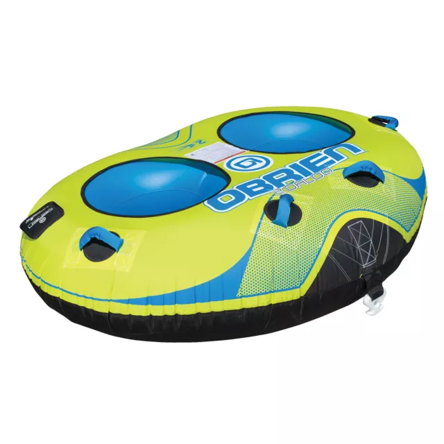 OBrien 2 Daloo 2 Person Towable Boat Tube 2023 - Blue/Yellow