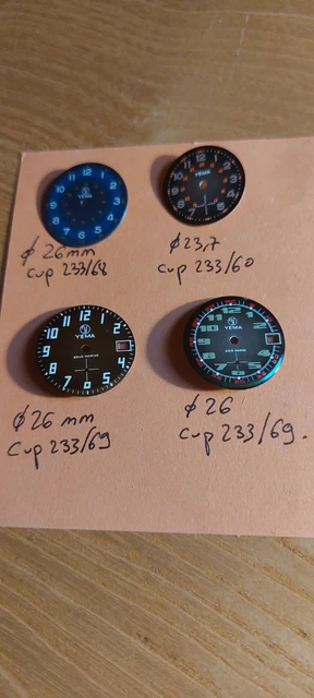 Lot De 45 Petits Cadrans De Montre Ancienne (bronze, Chiffres Romains, 1,3 à 2,2 Cm)
