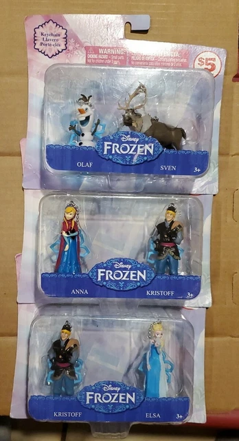 Frozen Character Keychains DISNEY'S FROZEN COLLECTIBLE Keychains 6pc Anna Elsa Olaf Sven 2 Kristof ...