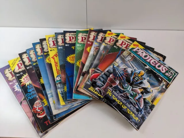 FANTASY ADVENTURE GAME MAGAZINE PROTEUS  No. 1-13 + 15, 16, Great Condition.