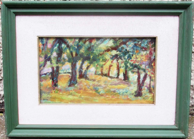 Paesaggio Campagna - Sottobosco - Vecchio Quadro Dipinto Olio