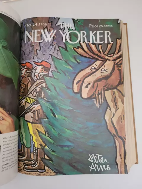 New Yorker Oct-Nov 1964 Bound Volume #40 5 Issues Peter Arno Cover Great Ads
