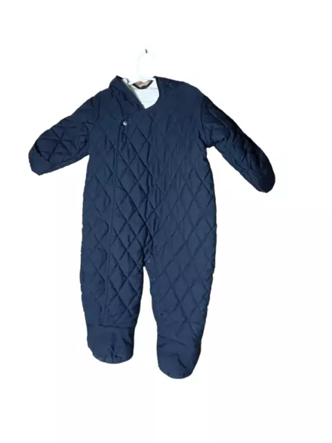 Gap Baby Boy Blue Quilted Bunting SnowSuit size 6-12 Months