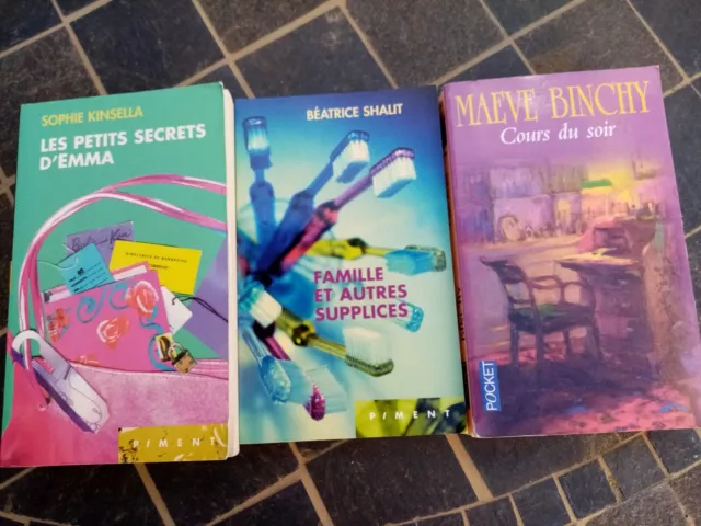 3 Livres  Romans D Amour Sophie Kinsella + B Shalit  Humour  Collection Piment