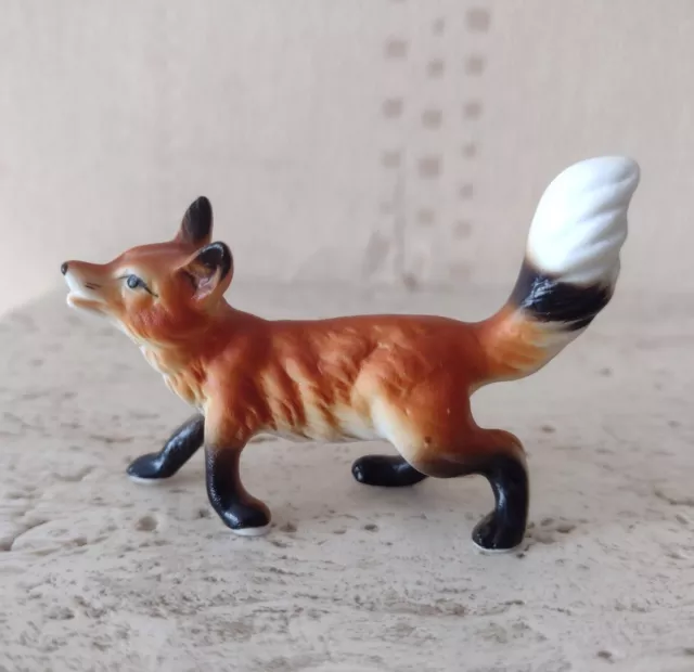 Vintage Small Ceramic Fox Figurine