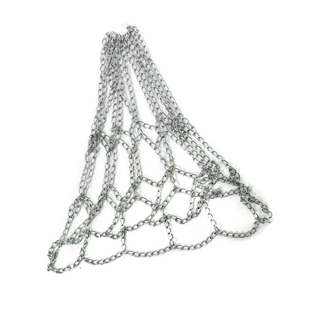 Sport Iron Chain Basketball Net Outdoor 12 Loops Standard Heavy Duty Basket N8E4