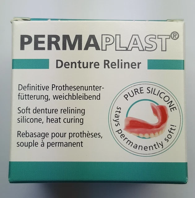 PERMAPLAST SOFT DENTURE relining silicone heat curing resin molloplast
