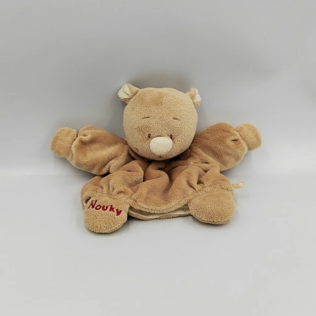 Doudou marionnette ours beige Tonton Nouky NOUKIE'S - 31025