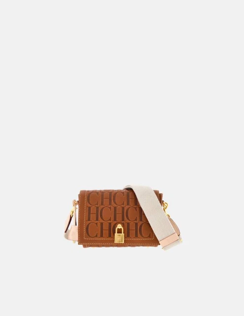 BOLSO CAROLINA HERRERA Andy Locked Mini Crossbody Camel EUR 845,00
