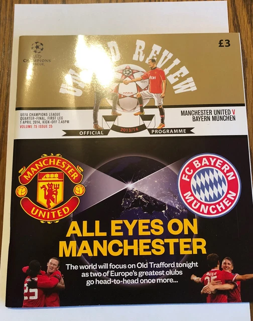 Programma CL Manchester United - FC Bayern Monaco 2013/14