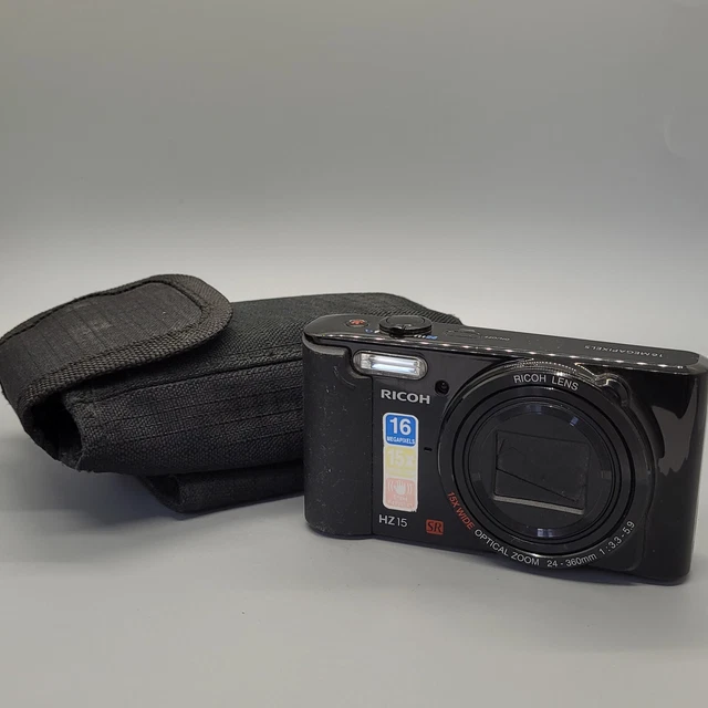 Ricoh HZ15 16.0MP Compact Digital Camera Black Tested