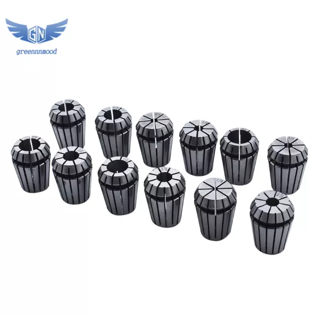 12Pcs ER25 Spring Collet 1/8"-5/8" For CNC Milling Lathe Tool Engraving Machine