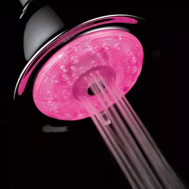 Air Turbo Pressure Boost Showerhead 7-Color 4-Setting LED Shower Head 3