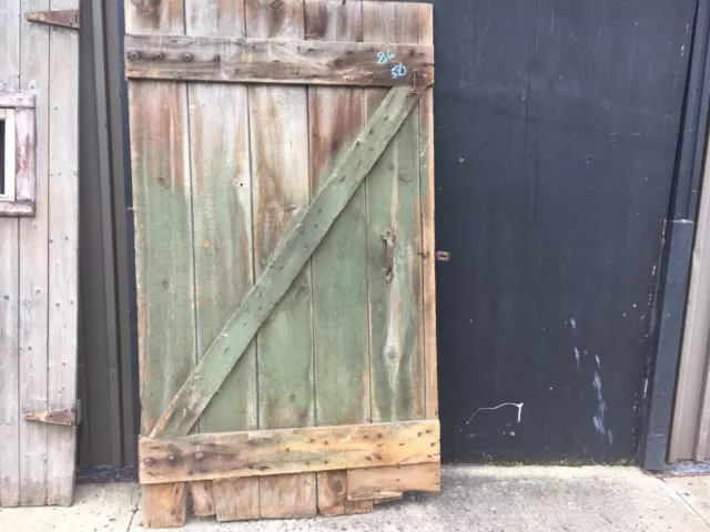 LARGE 19th century salvaged wooden barn door great color 86" x 50" wide