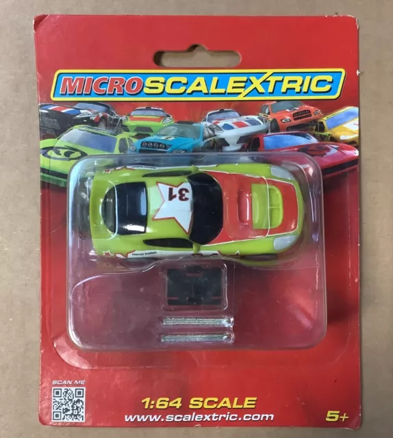 micro scalextric 1:64  G2160   GT Car Green  #31   “ ex shop stock “