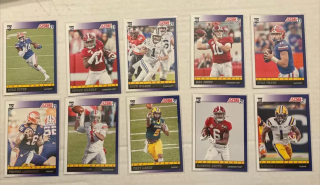 2021 Panini Score Throwback Rookie Complete Set 10 Cards Lawrence Fields Chase