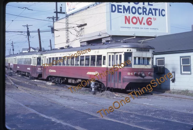 Philadelphia Trolley PST 1960s 35mm Slide Kodachrome Original Political Sign