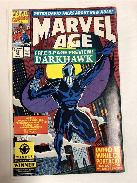 Marvel Age (1991) # 97 (VF/NM) 1st App Darkhawk