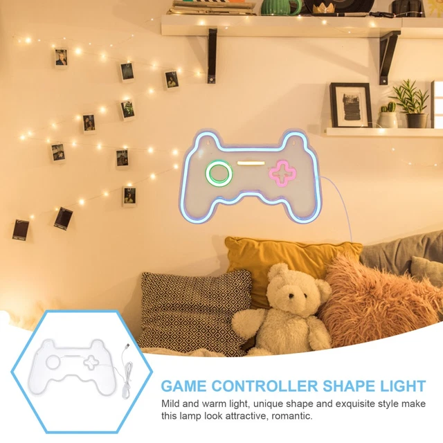 GAMEPAD LIGHT LED Controller Gaming Neon Gamer Decor for Boys Bedroom £