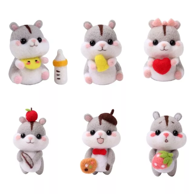 Cute Hamster Wool Felt for Craft Handmade DIY Unfinished Poked Mater