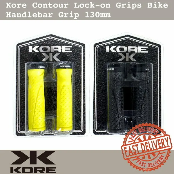 Kore Contour Lock-on Grips Bike Bicycle Handlebar Grip BMX MTB Dirt Jump 130mm