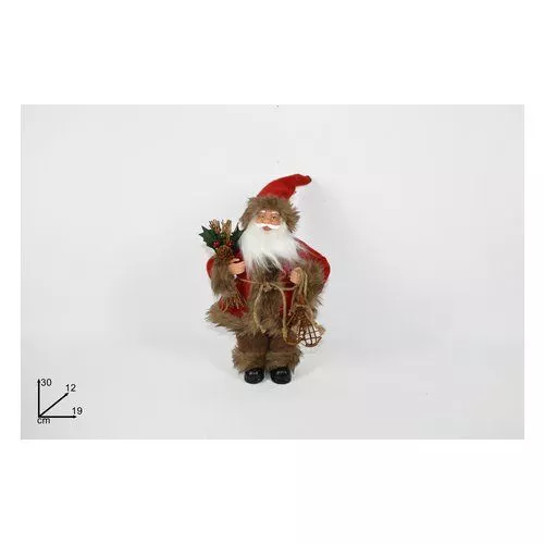FIGURINE PÈRE NOËL debout décoration Père Noël rouge luxe ornement de Noël  60 cm EUR 24,30 - PicClick FR