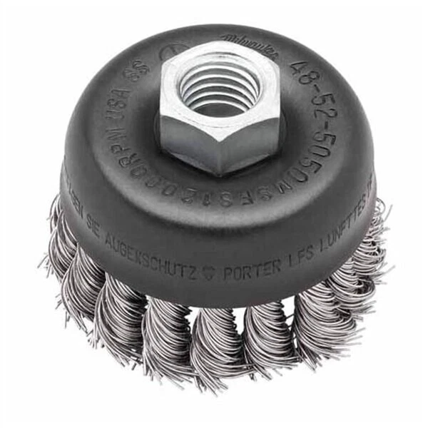 Milwaukee 48-52-5050 3" X 5/8-11  Stainless and Aluminum Knot Cup Wire Brush New