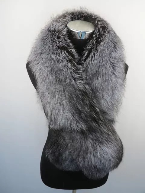 100% real  fox fur scarf /cape/ collar /wrap whole skin shawl 120*18cm magnetic
