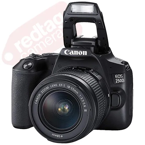 Canon EOS 250D / Rebel SL3 SLR Camera + 3 Lens Kit 18-55mm + 16GB + Flash & More 2