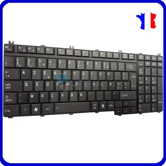 Clavier AZERTY Français Original Toshiba - Référence V138162BK1 - Neuf